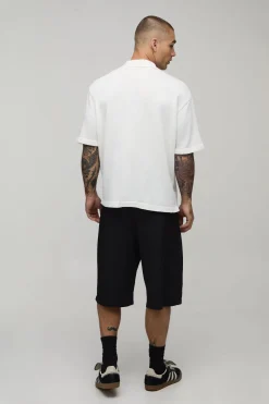 boohooMAN Polo Tricoté Oversize Ample En Mélange De Coton<Homme Polos|Maille