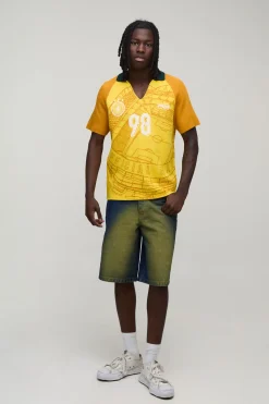 boohooMAN Polo Tricoté Raglan Jacquard Rayé Style Universitaire<Homme Polos|Maille