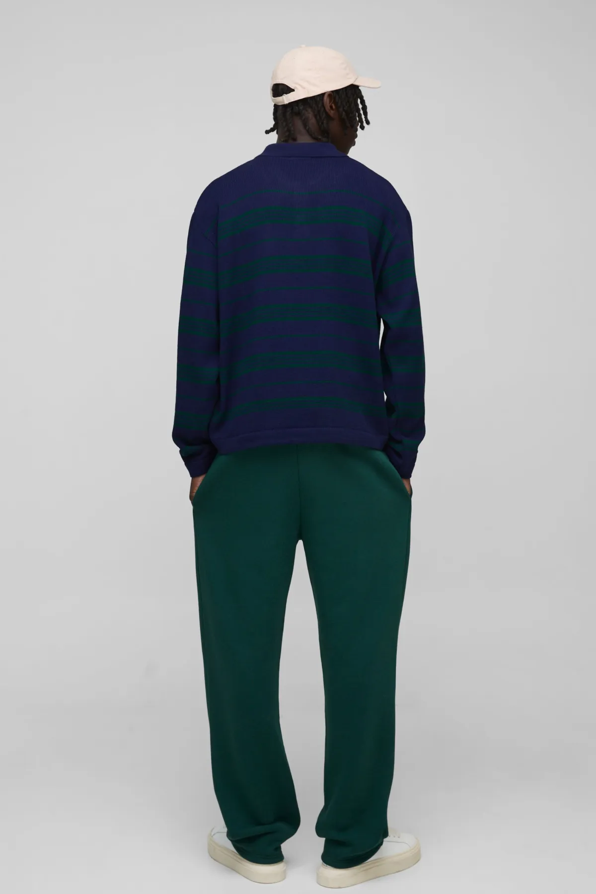 boohooMAN Polo Tricoté Rayé Surdimensionné<Homme Polos|Maille