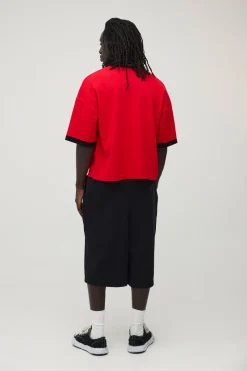 boohooMAN Polo Tricoté Surdimensionné Jacquard Moto Coupe Boxy<Homme Polos