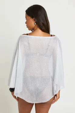 Poncho De Plage En Maille Métallisée