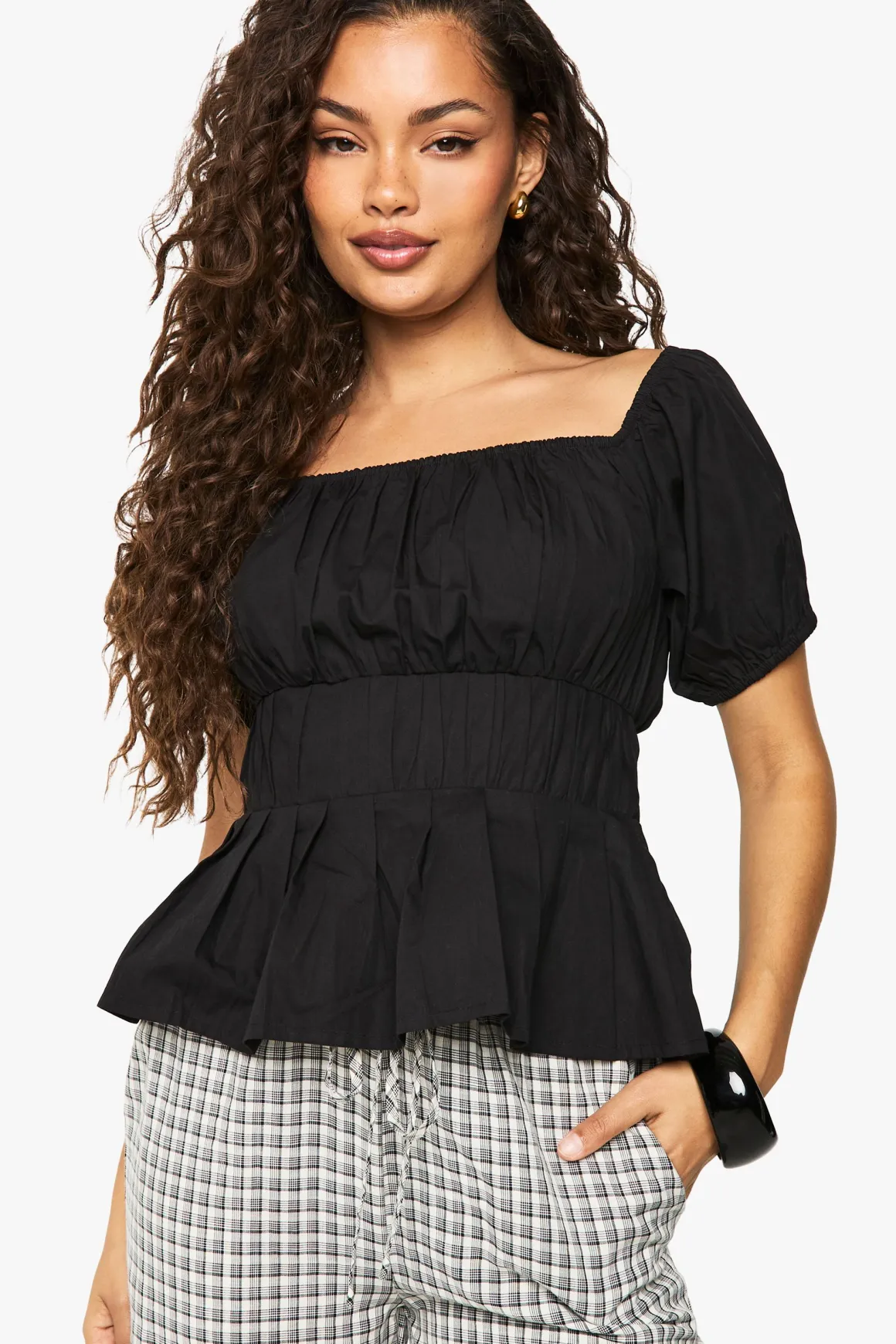 Popeline Bardot Top
