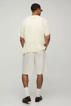 boohooMAN Pour Homme Chemise Tricotée Patchwork Coupe Boxy<Homme Chemises|Maille