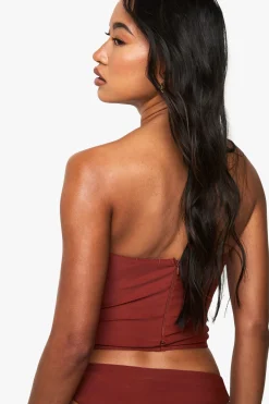boohoo Premium Corset Detail Tankini Bikini Top<Femme Maillots De Bain|Tenues De Plage