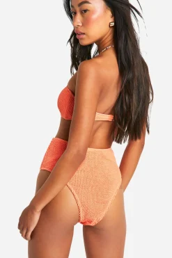 Premium Crinkle Bandeau Tube Bikini Top