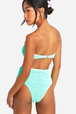 Premium Crinkle Bikini à Taille Haute