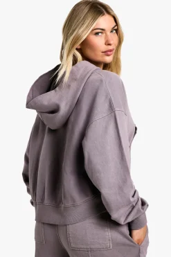 Premium Heavyweight Overdyed Zip Through Hoodie