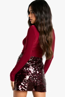 Premium Jupe Mini à Sequins