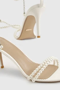 Premium Pearl Strap Stiletto Heels