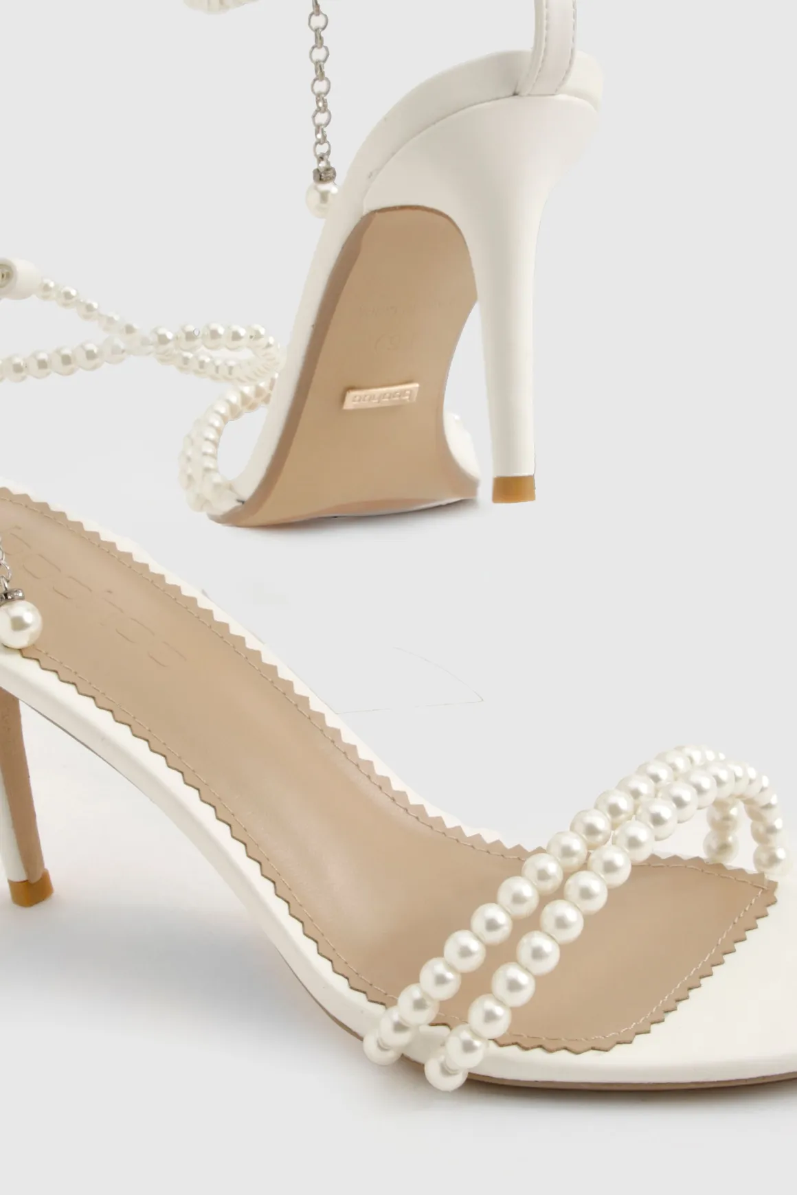 Premium Pearl Strap Stiletto Heels
