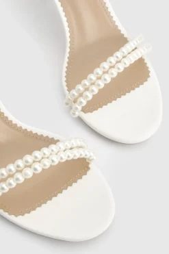 Premium Pearl Strap Stiletto Heels