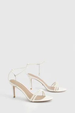 Premium Pearl Strap Stiletto Heels
