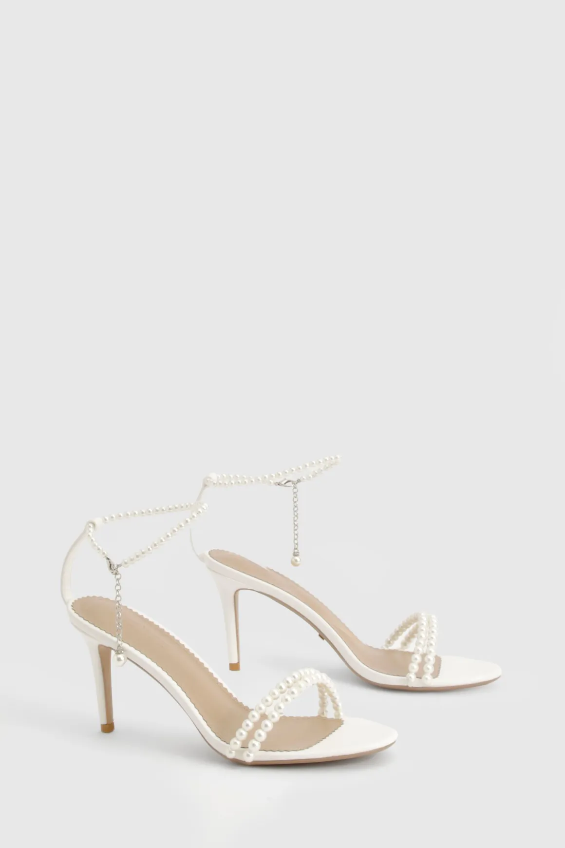 Premium Pearl Strap Stiletto Heels