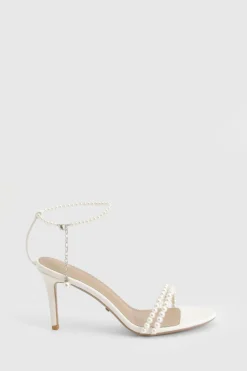 Premium Pearl Strap Stiletto Heels