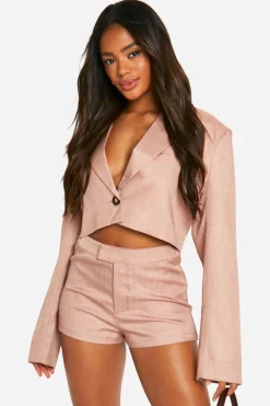Premium Pinstripe Tailored Hotpants