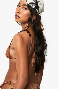 Premium Swim Chaîne Bretelles Triangle Pailleté