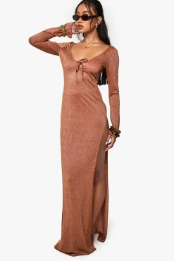 Premium Swim Glitter Robe de Plage Maxi à Manches Longues