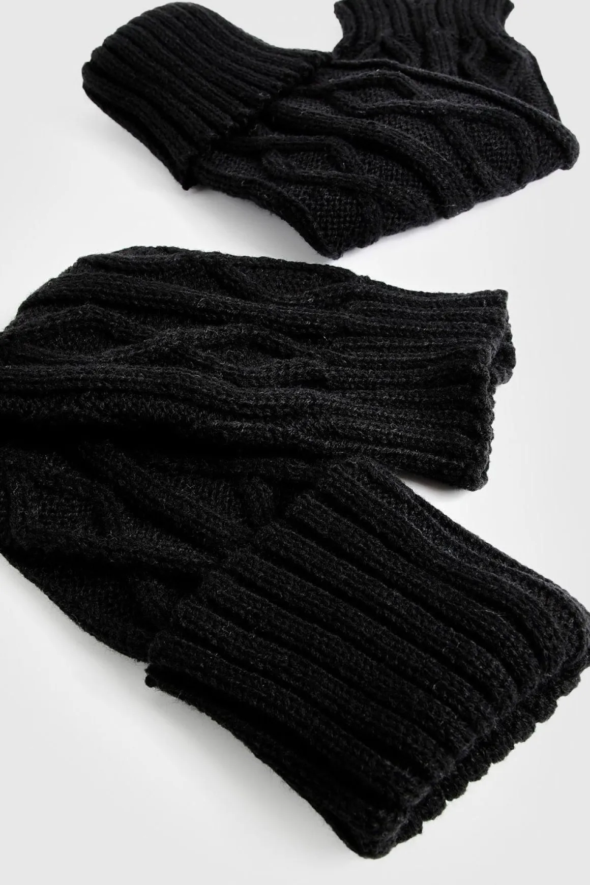 Protège-jambes en tricot torsadé