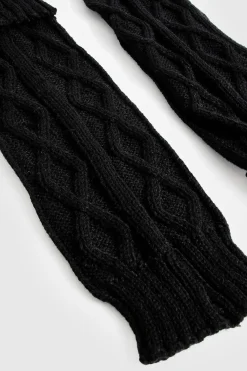 Protège-jambes en tricot torsadé