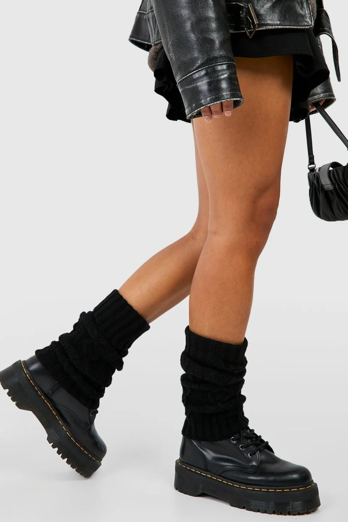Protège-jambes en tricot torsadé