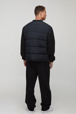 Puffer matelassé à coupe régulière pour grande taille avec manches Scuba