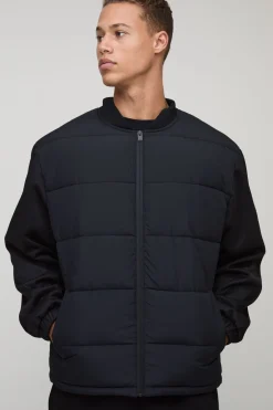 Puffer matelassé à coupe régulière pour grande taille avec manches Scuba