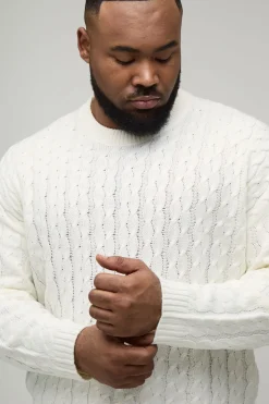 boohooMAN Pull basique à coupe boxy en maille torsadée<Homme Tout Afficher|Maille