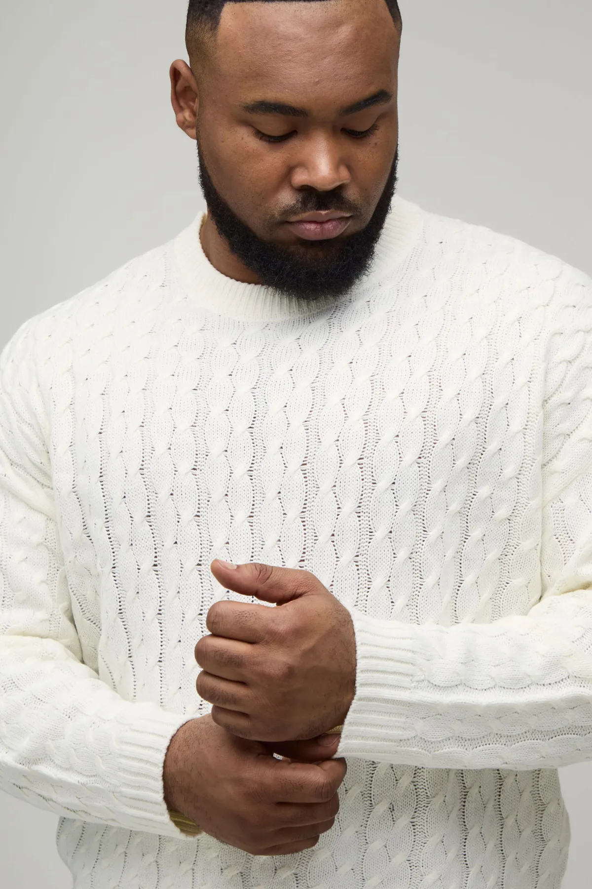 boohooMAN Pull basique à coupe boxy en maille torsadée<Homme Tout Afficher|Maille