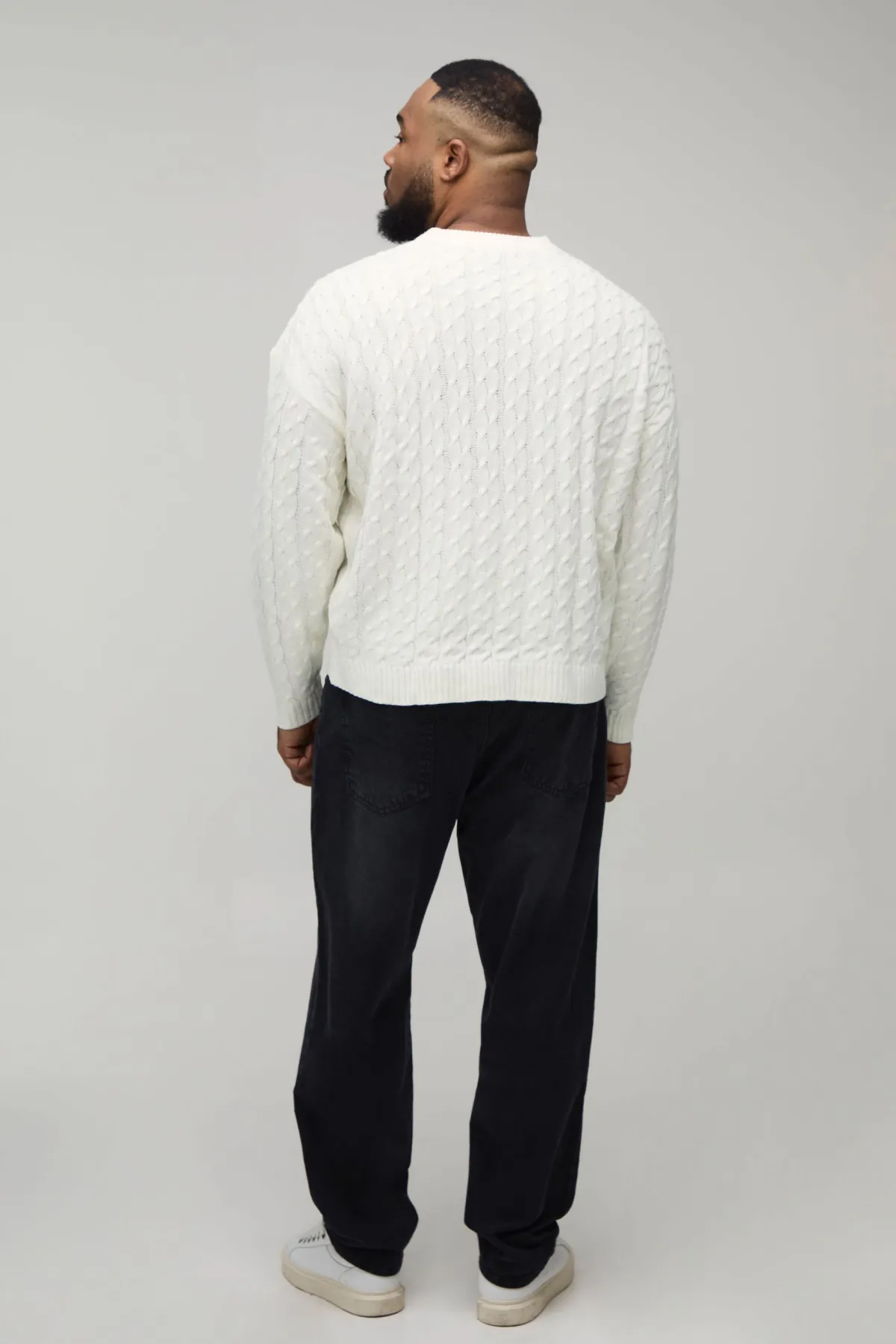 boohooMAN Pull basique à coupe boxy en maille torsadée<Homme Tout Afficher|Maille
