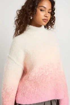 boohoo Pull à col haut en maille ombrée ultra-douce<Femme Pulls Et Gilets|Toutes Les Mailles