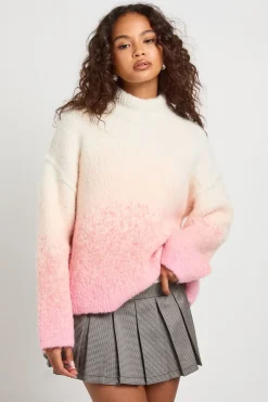 boohoo Pull à col haut en maille ombrée ultra-douce<Femme Pulls Et Gilets|Toutes Les Mailles