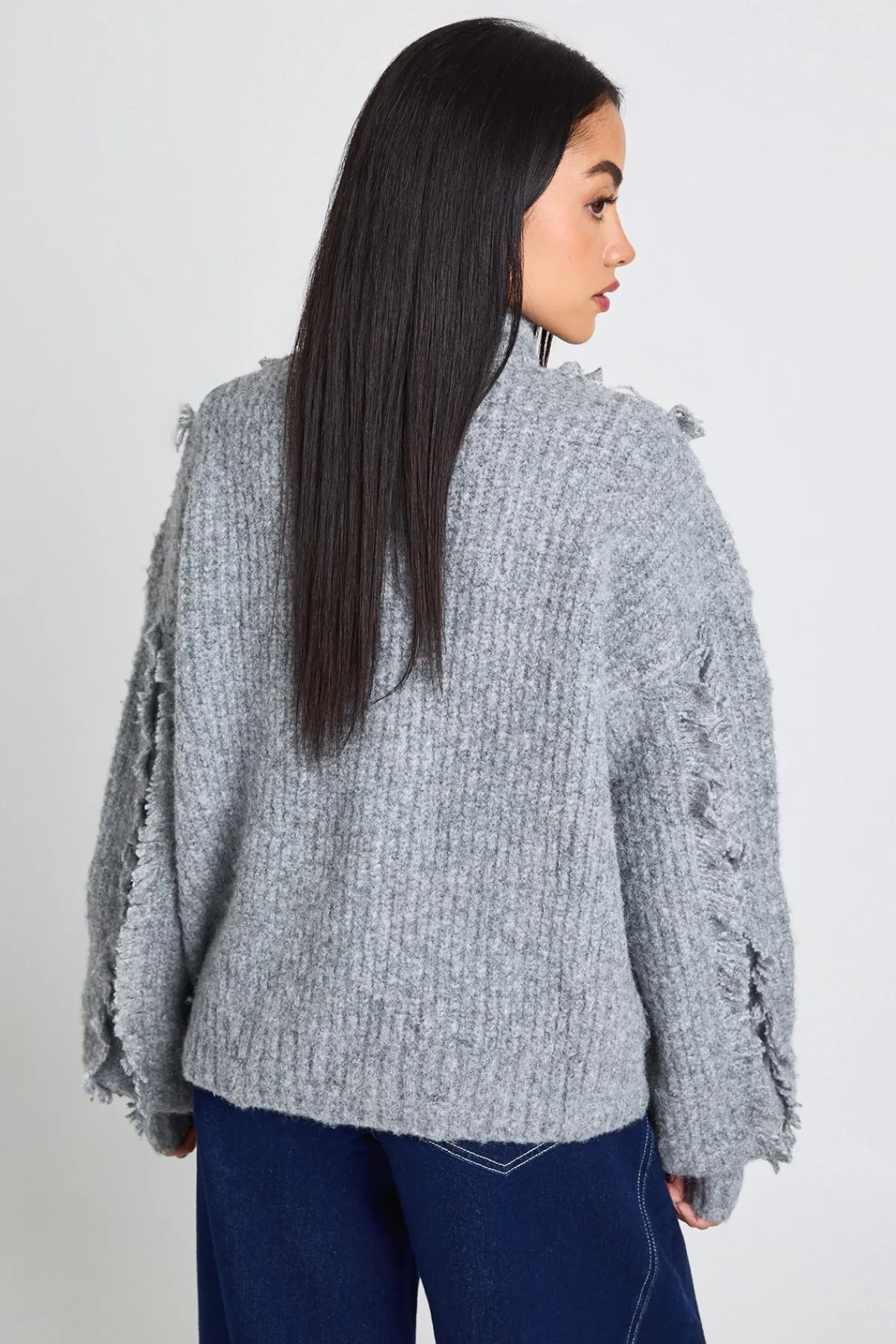 boohoo Pull à col montant avec détails texturés<Femme Pulls Et Gilets|Toutes Les Mailles
