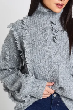 boohoo Pull à col montant avec détails texturés<Femme Pulls Et Gilets|Toutes Les Mailles