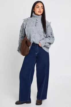 boohoo Pull à col montant avec détails texturés<Femme Pulls Et Gilets|Toutes Les Mailles