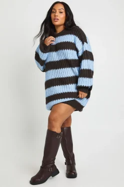 boohoo Pull à col rond oversize en maille épaisse Plus<Femme Pulls Oversize|Pulls Et Gilets