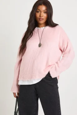 boohoo Pull à col rond surdimensionné Plus Fluffy<Femme Pulls Oversize|Pulls Et Gilets