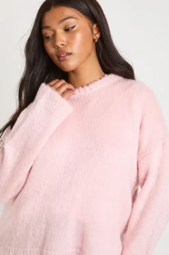 boohoo Pull à col rond surdimensionné Plus Fluffy<Femme Pulls Oversize|Pulls Et Gilets