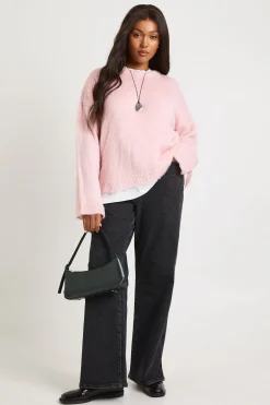 boohoo Pull à col rond surdimensionné Plus Fluffy<Femme Pulls Oversize|Pulls Et Gilets