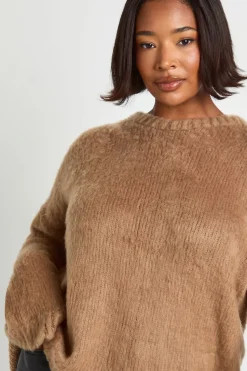 Pull à col rond surdimensionné Plus Fluffy