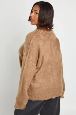 Pull à col rond surdimensionné Plus Fluffy