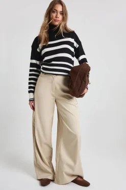 boohoo Pull à col roulé rayé<Femme Pulls Et Gilets|Toutes Les Mailles