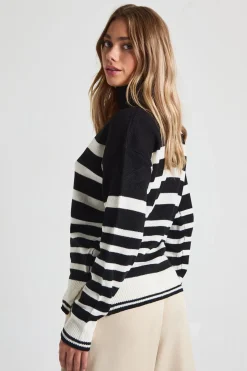 boohoo Pull à col roulé rayé<Femme Pulls Et Gilets|Toutes Les Mailles