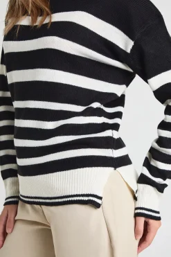 boohoo Pull à col roulé rayé<Femme Pulls Et Gilets|Toutes Les Mailles