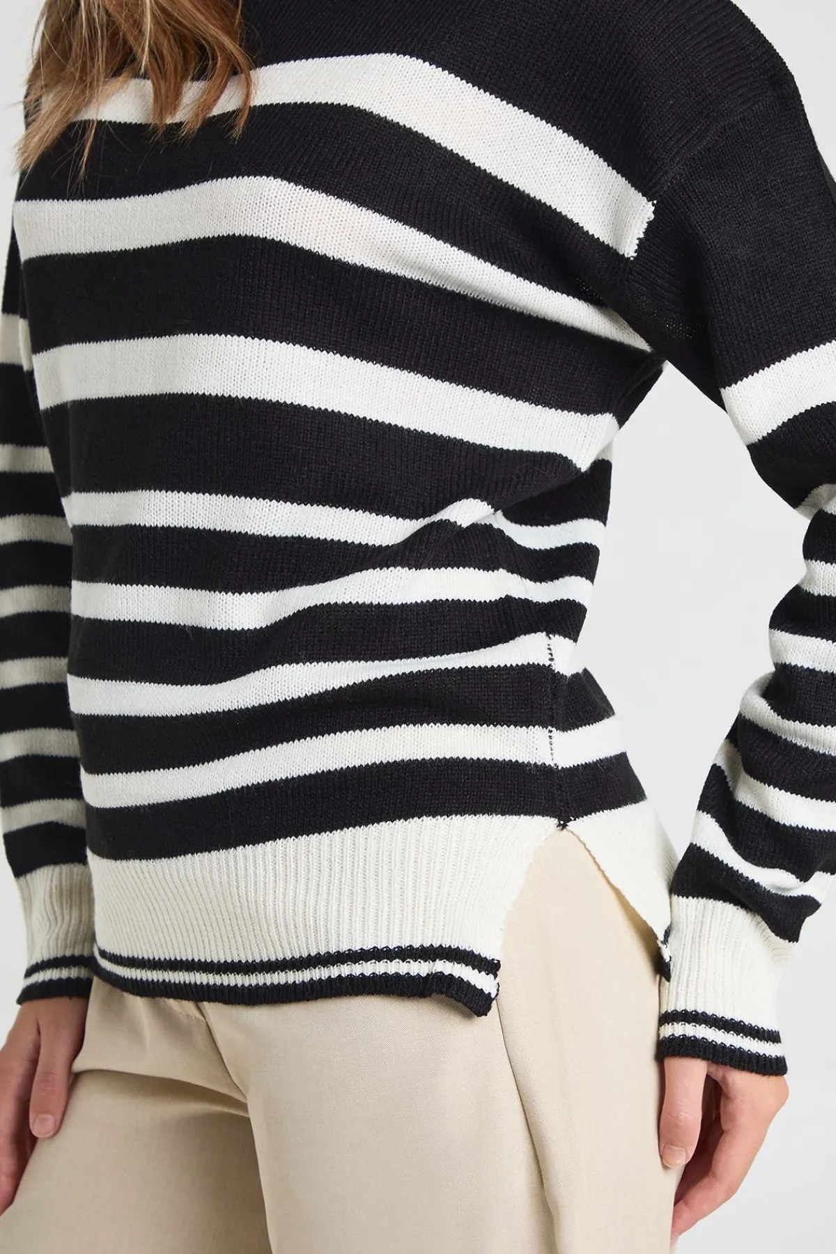 boohoo Pull à col roulé rayé<Femme Pulls Et Gilets|Toutes Les Mailles