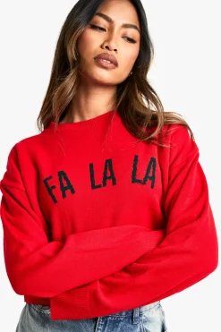 Pull de Noël court FA LA LA