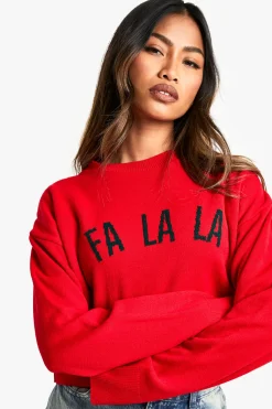 Pull de Noël court FA LA LA