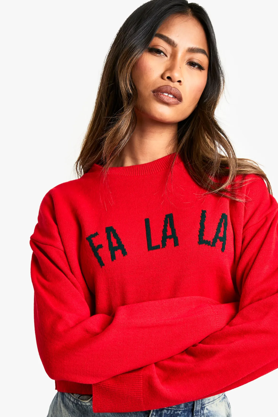 Pull de Noël court FA LA LA