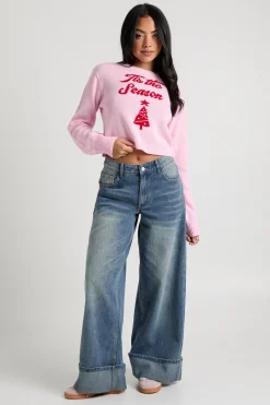 boohoo Pull de Noël court « Tis The Season »<Femme Pulls Et Gilets|Toutes Les Mailles
