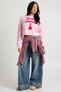 boohoo Pull de Noël court « Tis The Season »<Femme Pulls Et Gilets|Toutes Les Mailles