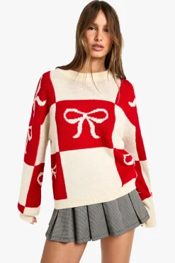 Pull de Noël à nœud